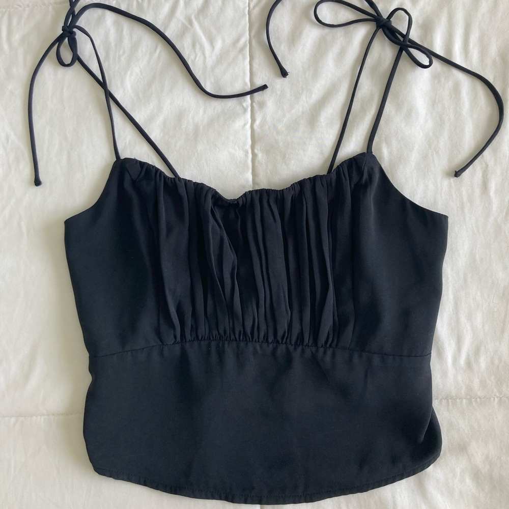 Abercrombie tie strap crop top